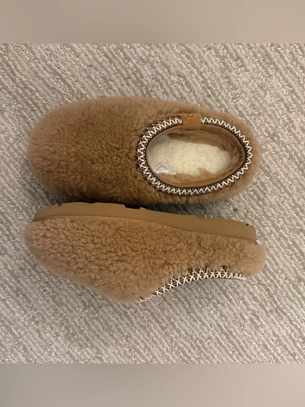 UGG Kids’ Tasman Maxi Curly Genuine Shearling Slipper (boys or girls)